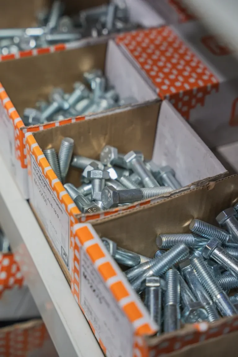 Bulk hex bolts in boxes at Select Fasteners