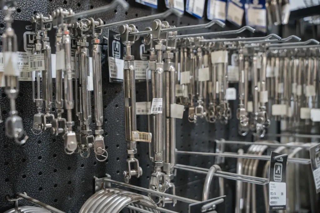 Stainless turnbuckles and rigging hardware