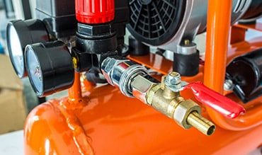 Closeup View of Air-Compressor Valve — Building Supplies in Maitland, NSW