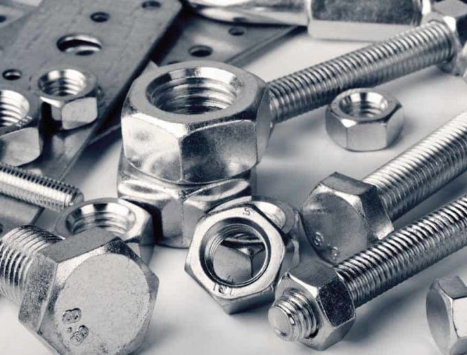 Closeup View of Screw and Nuts — Building Supplies in Heatherbrae, NSW