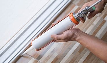 Silicone Adhesives at the Side of Sliding Door — Building Supplies in Port Stephens, NSW